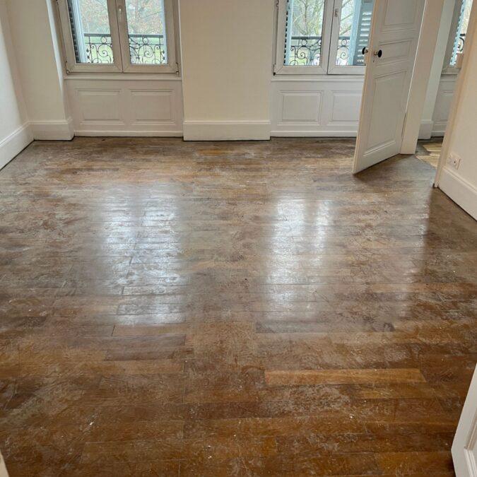 R&eacute;novation d’un parquet &agrave; Strasbourg Benfeld 1